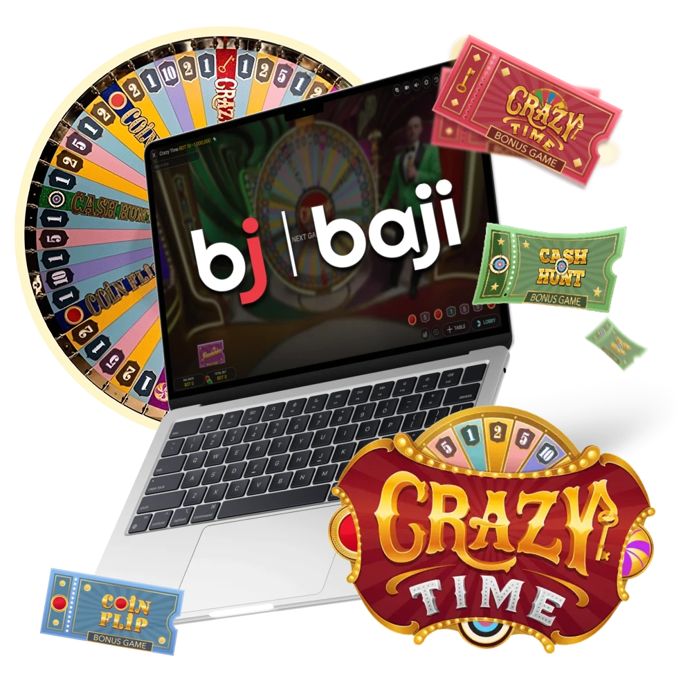 Play and win in the Crazy Time game at Baji.