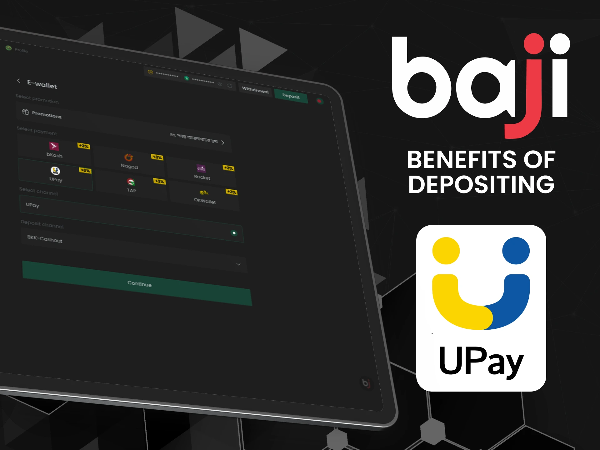 Upay offers fast, secure, and user-friendly deposits for Baji users in Bangladesh.