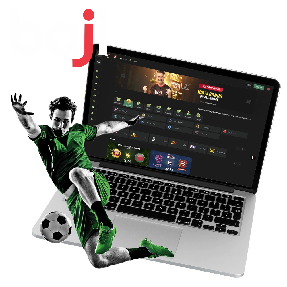 Can I bet on football at the Baji Bet online casino.
